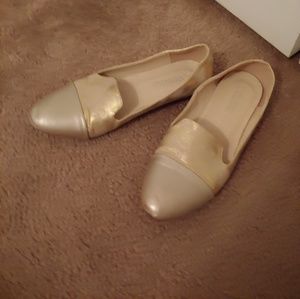 Gold Shimmery Loafers